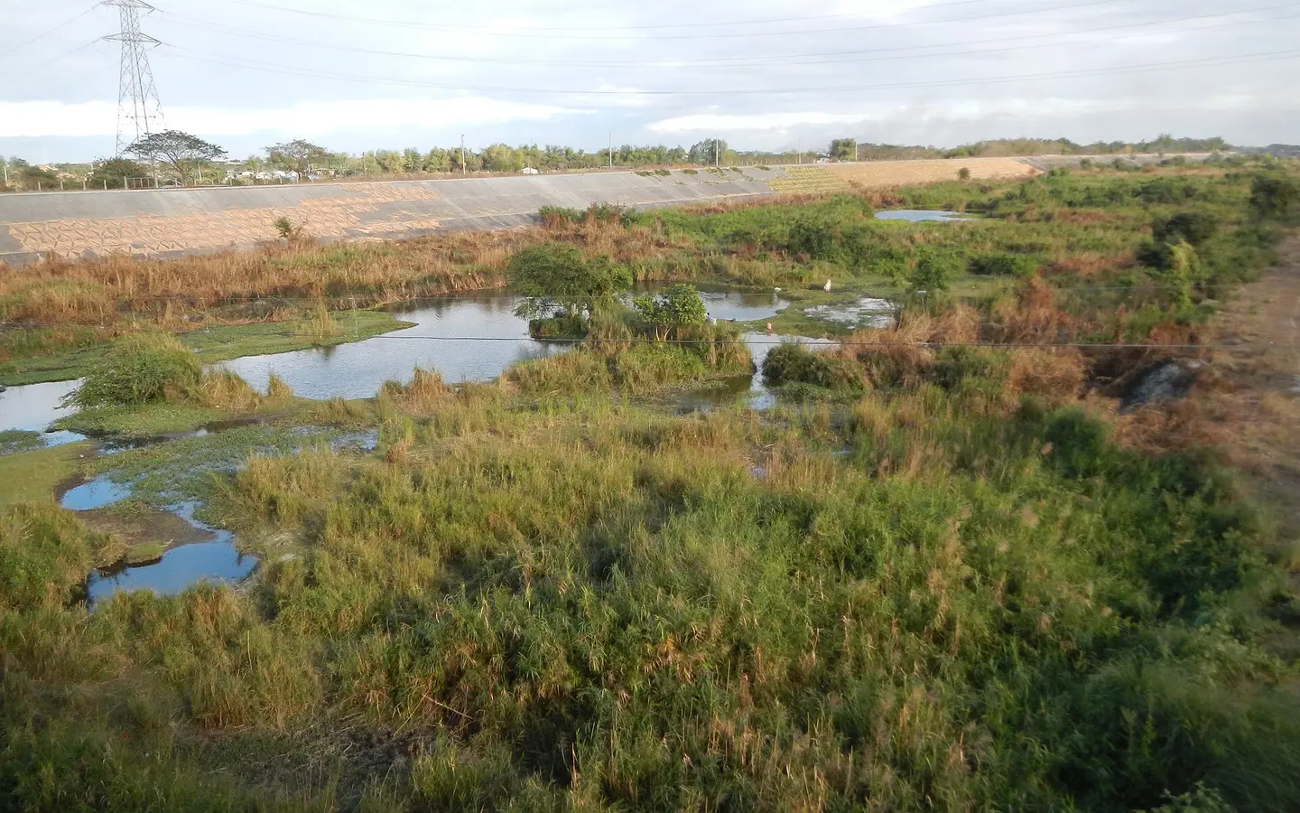 Archive view of a flood-control landscape and bridge in Pampanga
