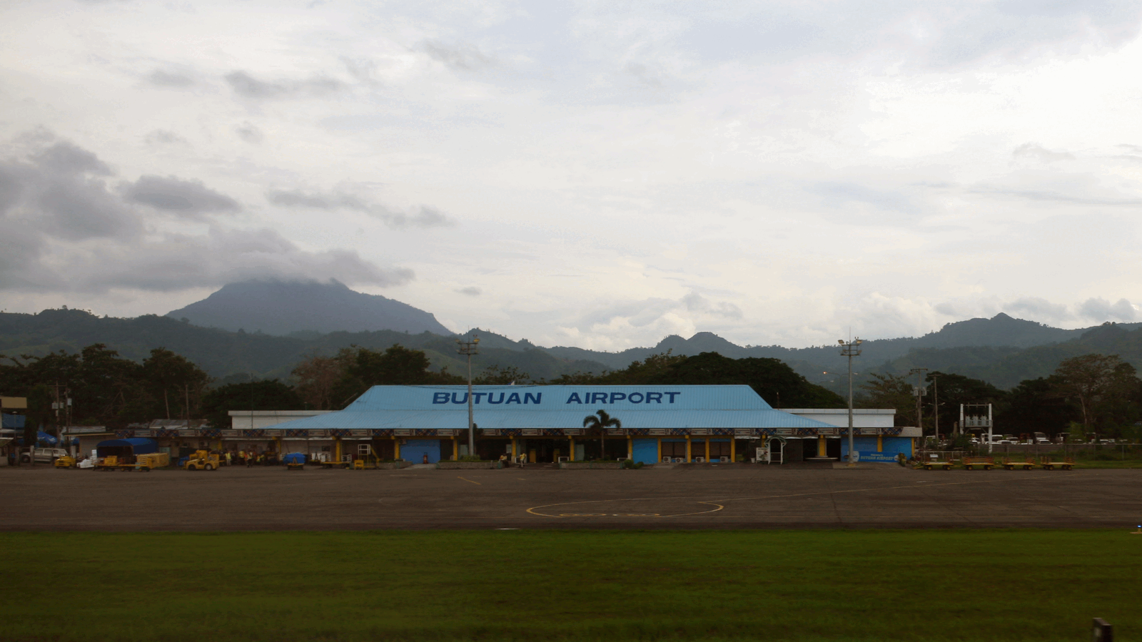 Archive view of the apron, terminal buildings and control tower at Butuan Airport