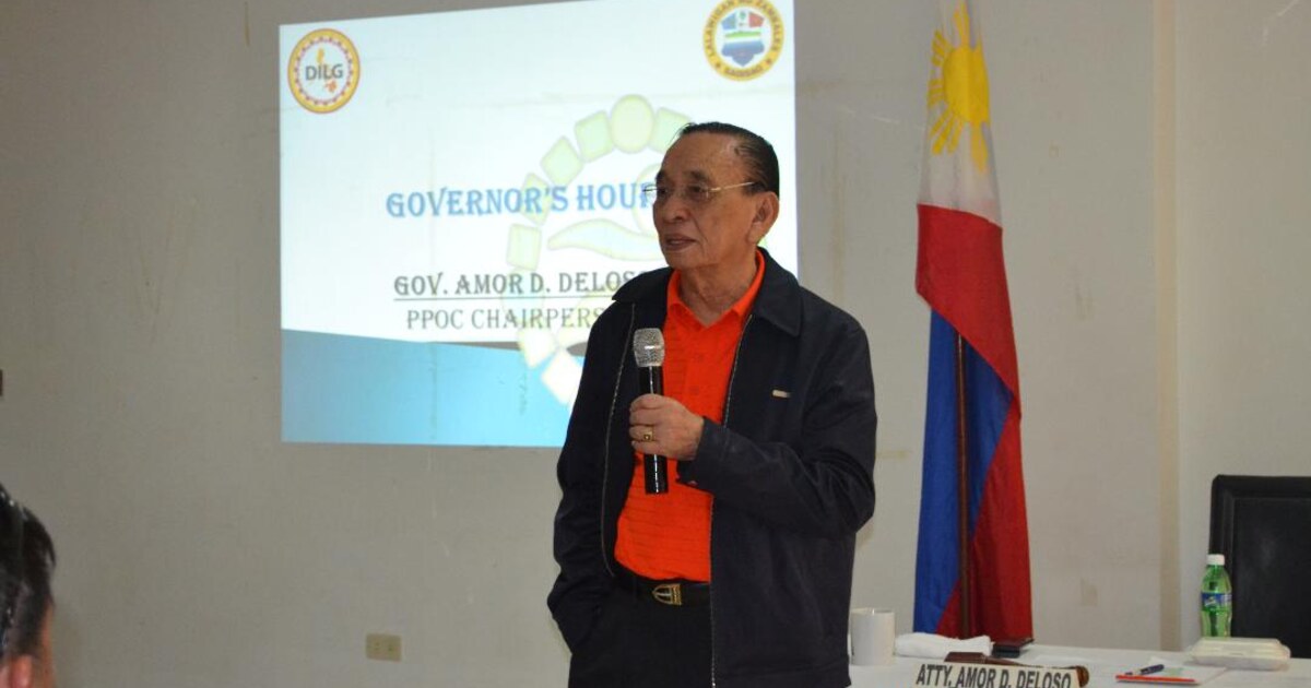 Former Zambales governor Amor Deloso during a provincial peace and order meeting