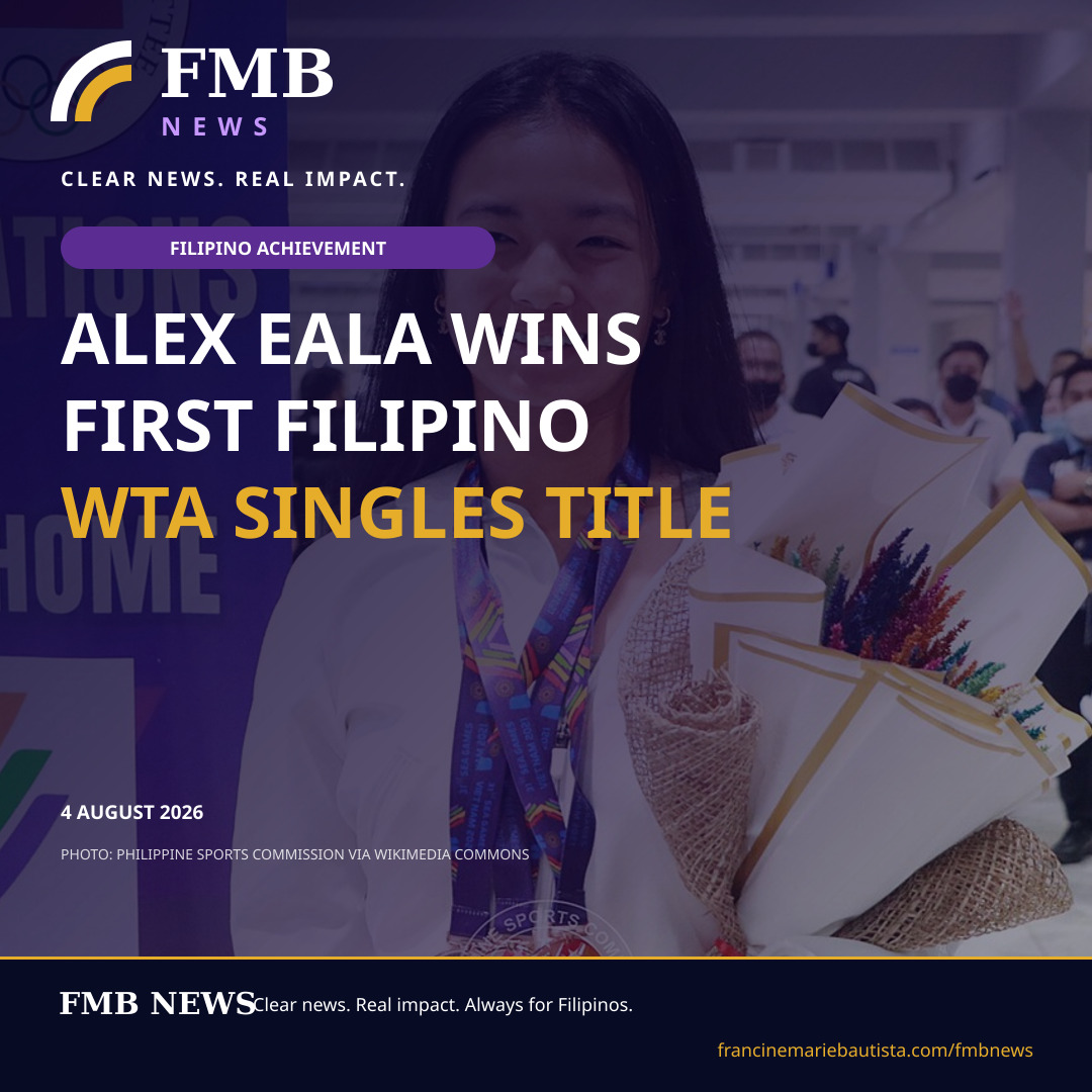 Filipino tennis player Alexandra Eala arriving in Manila after the Southeast Asian Games in May 2022