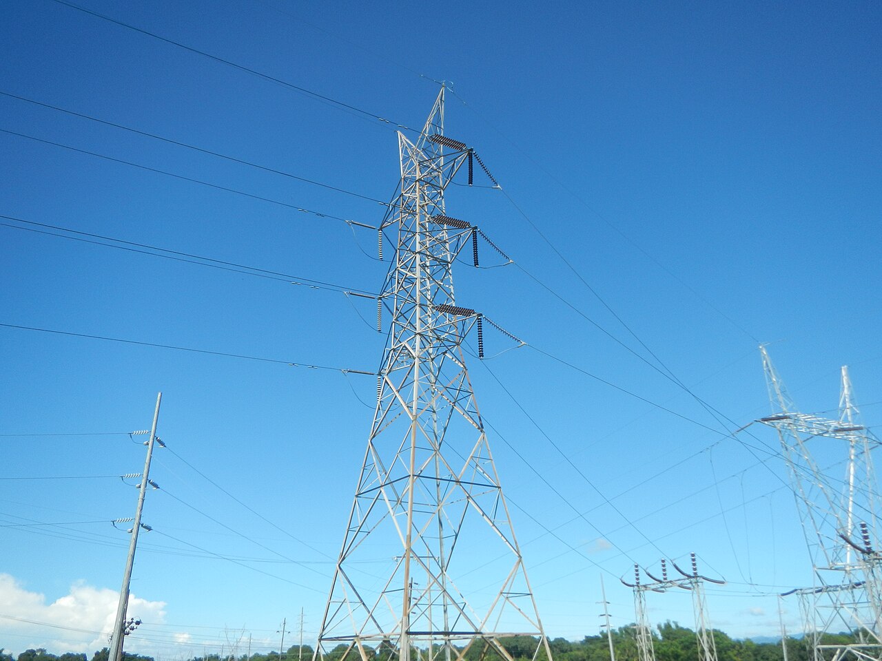 Archive view of high-voltage transmission lines in the Philippines