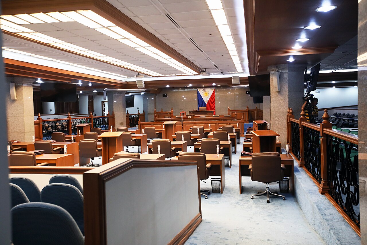 Archive view of the Philippine Senate session hall in Pasay City