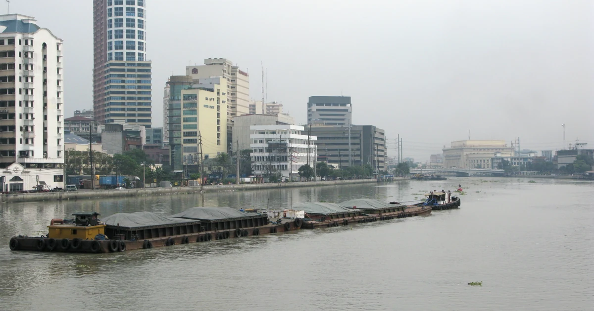 Manila skyline and Pasig River